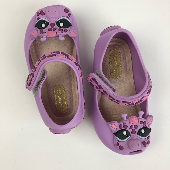 Mini Melissa Giraffe Mary Janes Shoes purple NIB - Picture 7 of 8